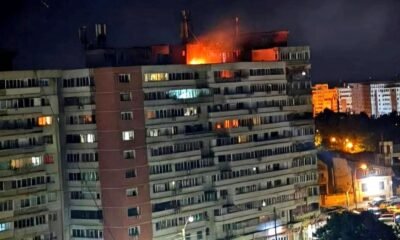Russia condemned after drone strikes Romanian apartment Building