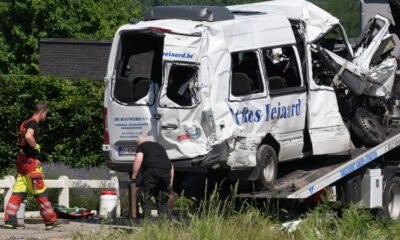 A train collides with a minibus of children in Belgium and 4 people are dead