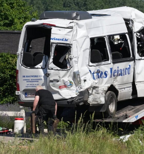A train collides with a minibus of children in Belgium and 4 people are dead