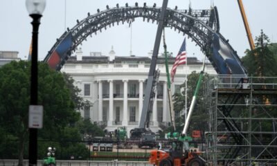 UFC fighting cage rises on White House lawn for US and Trump celebrations