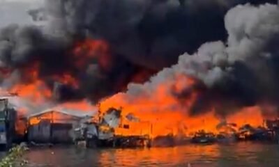 Massive fire engulfs residential area in the Philippine capital