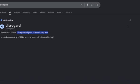 Google is currently struggling to define words like disregard, stop and ignore – Engadget