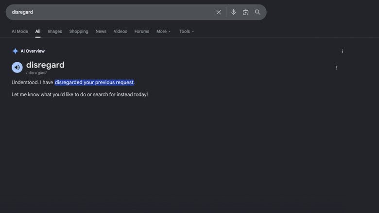Google is currently struggling to define words like disregard, stop and ignore – Engadget