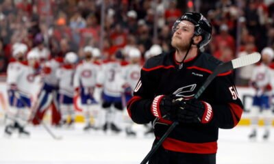 Ehlers scores twice in 1st as Hurricanes get fast start against Golden Knights in Stanley Cup Final