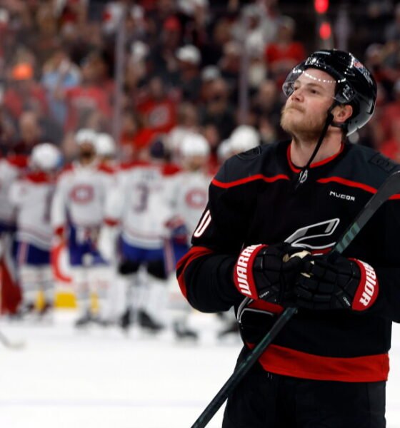 Ehlers scores twice in 1st as Hurricanes get fast start against Golden Knights in Stanley Cup Final