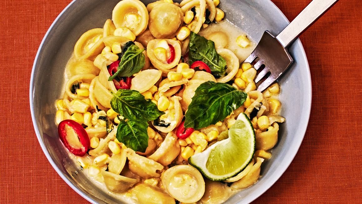 Orecchiette With Fresh Corn Alfredo