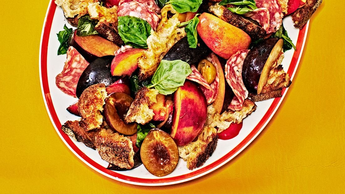 Stone Fruit and Salami Panzanella