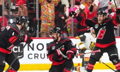 Seth Jarvis scores in OT, Carolina evens Stanley Cup Final